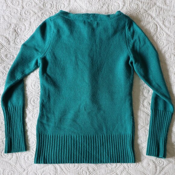 Teal Banana Republic Cowl Neck Knit Sweater - Picture 2 of 10
